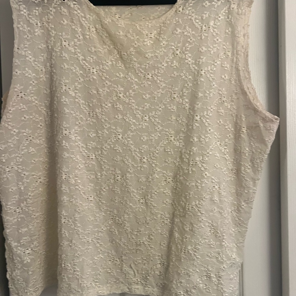 Dress Barn Cream Lace Blouse